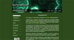 Desktop Screenshot of biotechnologia.enviroinvest.hu